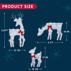 Joiedomi 3pcs Light Up Yard Reindeer Family Decoration -Christmas Ornaments Sales Store 3Pcs 2D Incandescent Yard Lights 6 600x600 1