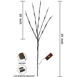 Joiedomi 3Pcs Branch Lights, White 29in -Christmas Ornaments Sales Store 3Pcs Branch Lights White 29in