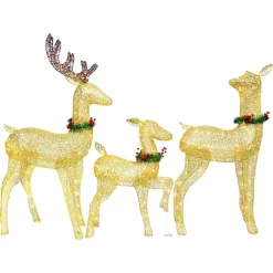 Joiedomi 3Pcs Christmas Yard Lights 5ft Buck, 4ft Doe, 3ft Fawn With Wreath -Christmas Ornaments Sales Store 3Pcs Christmas Yard Lights 5ft Buck 4ft Doe 3ft Fawn with Wreath 结果 600x600 1