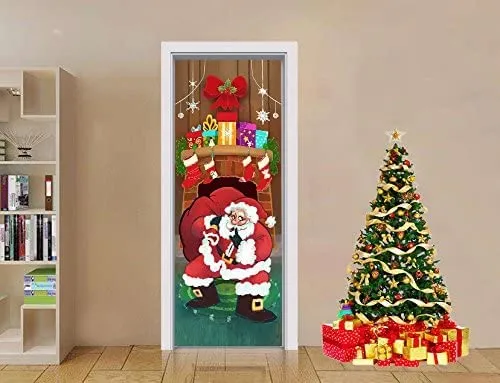Joyin 3Pcs Night Santa Door Cover 72in 3 Joyin 3Pcs Night Santa Door Cover 72in