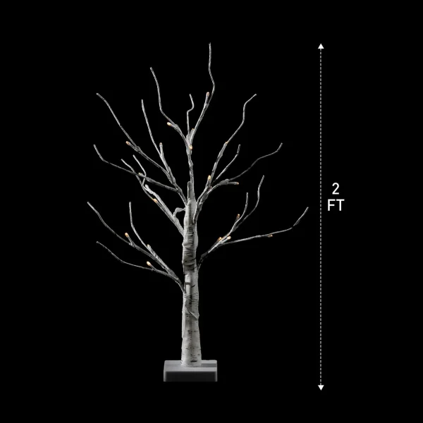 Joiedomi 3Pcs White Birch Tree With 24 LED Lights 2ft 6 Joiedomi 3Pcs White Birch Tree With 24 LED Lights 2ft - Image 4