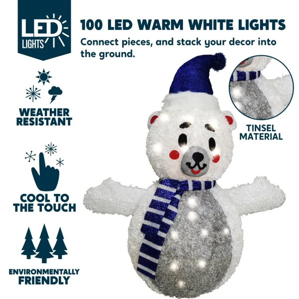 Joiedomi 3ft 100 LED Collapsible Bear Yard Light 5 Joiedomi 3ft 100 LED Collapsible Bear Yard Light - Image 3