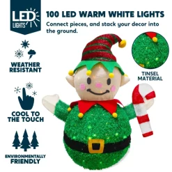 Joiedomi 3ft 100 LED Collapsible Elf Yard Light -Christmas Ornaments Sales Store 3ft 100 LED Collapsible Elf Yard Light 2 600x600 1