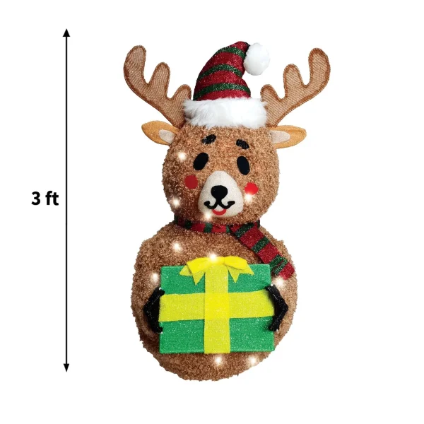 Joiedomi 3ft 100 LED Collapsible Reindeer Yard Light 8 Joiedomi 3ft 100 LED Collapsible Reindeer Yard Light - Image 6