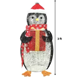 Joiedomi Light Up Penguin Christmas Decoration 3ft 12 Joiedomi Light Up Penguin Christmas Decoration 3ft -Christmas Ornaments Sales Store 3ft 140 LED Cotton Penguin Yard Light 1