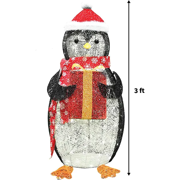 Joiedomi Light Up Penguin Christmas Decoration 3ft 7 Joiedomi Light Up Penguin Christmas Decoration 3ft - Image 5