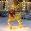 Joiedomi 3ft 60 LED Light Up Yard Reindeer Buck Gold -Christmas Ornaments Sales Store 3ft Fabric Gold Buck Head Up 1 result 600x600 1