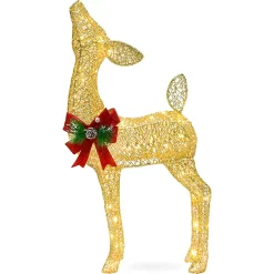 Joiedomi 3ft Fabric Gold Fawn Christmas Yard Lights 9 Joiedomi 3ft Fabric Gold Fawn Christmas Yard Lights -Christmas Ornaments Sales Store 3ft Fabric Gold Fawn Christmas Yard Lights 3