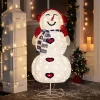 Joiedomi 3ft LED Yard Lights - Collapsible Snowman With Earmuffs