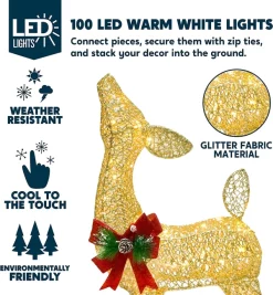 Joiedomi 3ft Fabric Gold Fawn Christmas Yard Lights 11 Joiedomi 3ft Fabric Gold Fawn Christmas Yard Lights -Christmas Ornaments Sales Store 3ft LED Yard Lights Fabric Gold Fawn 4 result 600x648 1