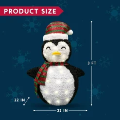 Joiedomi 100 LED Collapsible Outdoor Christmas Decoration 3ft -Christmas Ornaments Sales Store 3ft Tinsel Collapsible Penguin LED Yard Light 6 result 600x600 1