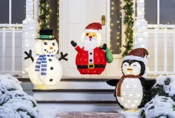 Joiedomi 3ft 100 LED Plush Collapsible Santa -Christmas Ornaments Sales Store 3ft Tinsel Collapsible Santa LED Yard Light 7 result 600x405 1