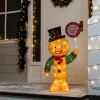 Joiedomi 50-Count LED Warm White Tinsel Christmas Gingerbread Man -Christmas Ornaments Sales Store 3ft Tinsel Gingerbread Man Christmas Yard Light 2 600x400 1