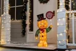 Joiedomi 50-Count LED Warm White Tinsel Christmas Gingerbread Man