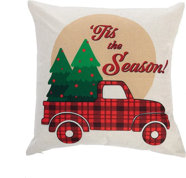 Joyin 4pcs Red Buffalo Plaid Pillow Covers 7 Joyin 4pcs Red Buffalo Plaid Pillow Covers - Image 5