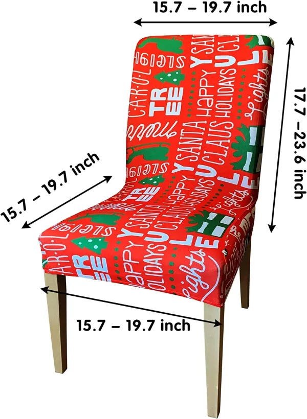 Joyin 4pcs Christmas Chair Covers 5 Joyin 4pcs Christmas Chair Covers - Image 3