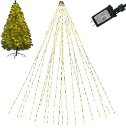 Joiedomi 400 LED Christmas Tree String Light With Ring 8.5ft (Warm White)