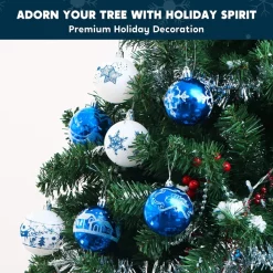 Joiedomi 40pcs Blue And White Christmas Ball Ornaments -Christmas Ornaments Sales Store 40pcs Blue and White Christmas Ball Ornaments 4 600x600 1