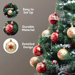 Joiedomi 40pcs Red And Gold Christmas Ball Ornaments -Christmas Ornaments Sales Store 40pcs Red and Gold Christmas Ball Ornaments 2 600x600 1