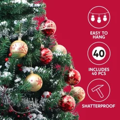 Joiedomi 40pcs Red And Gold Christmas Ball Ornaments -Christmas Ornaments Sales Store 40pcs Red and Gold Christmas Ball Ornaments 5 600x600 1