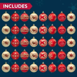 Joiedomi 40pcs Red And Gold Christmas Ball Ornaments -Christmas Ornaments Sales Store 40pcs Red and Gold Christmas Ball Ornaments 7 600x600 1