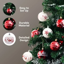 Joiedomi 40pcs Red And White Christmas Ball Ornaments 11 Joiedomi 40pcs Red And White Christmas Ball Ornaments -Christmas Ornaments Sales Store 40pcs Red and White Christmas Ball Ornaments 3 600x600 1