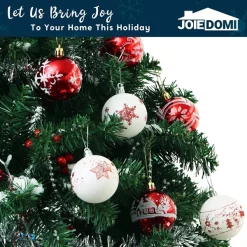 Joiedomi 40pcs Red And White Christmas Ball Ornaments 12 Joiedomi 40pcs Red And White Christmas Ball Ornaments -Christmas Ornaments Sales Store 40pcs Red and White Christmas Ball Ornaments 7 600x600 1