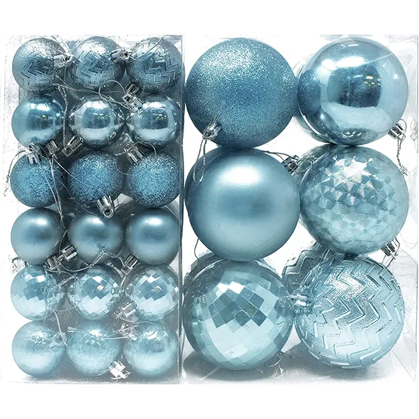 Joiedomi 46 Pcs Assorted Size Baby Blue Christmas Ball Ornaments 3 Joiedomi 46 Pcs Assorted Size Baby Blue Christmas Ball Ornaments