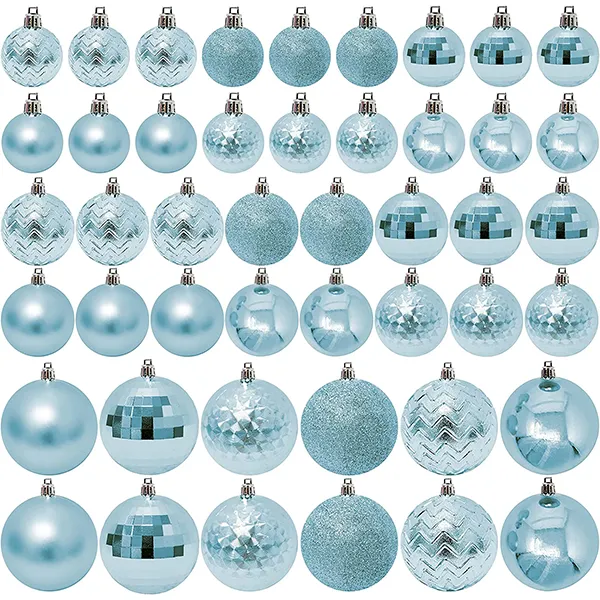 Joiedomi 46 Pcs Assorted Size Baby Blue Christmas Ball Ornaments 4 Joiedomi 46 Pcs Assorted Size Baby Blue Christmas Ball Ornaments - Image 2