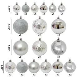 Joiedomi 46Pcs Assorted Size Silver Christmas Ball Ornaments -Christmas Ornaments Sales Store 46ct Assorted Size Silver Christmas Ball Ornaments result 600x600 1
