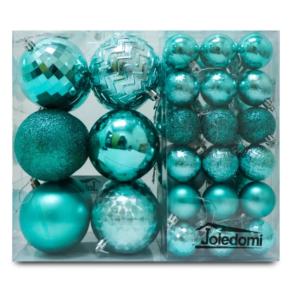 Joiedomi 46pcs Assorted Size Teal Christmas Ball Ornaments 3 Joiedomi 46pcs Assorted Size Teal Christmas Ball Ornaments