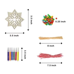 Joyin 48Pcs Christmas Wooden Hanging Ornaments Craft Kit -Christmas Ornaments Sales Store 48Pcs Christmas Wooden Hanging Ornaments Craft Kit 3 result 600x600 1