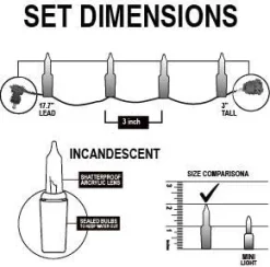 Joiedomi 4x100 Clear Christmas Lights With Green Wire -Christmas Ornaments Sales Store 4Pcs 100 LED Clear Green Wire Christmas Light 6ft 1