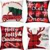 Joyin 4Pcs Christmas Farmhouse Buffalo Plaid Pillow Covers -Christmas Ornaments Sales Store 4Pcs Christmas Farmhouse Buffalo Plaid Pillow Covers 600x585 1