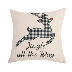 Joyin 4pcs Black & White Plaid Pillow Cover Christmas -Christmas Ornaments Sales Store 4Pcs Christmas Plaid Pillow Cover 3 result 600x600 1