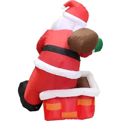 Joiedomi 4ft Inflatable Rooftop Santa Claus Carry Gift Bag -Christmas Ornaments Sales Store 4ft Inflatable Rooftop Santa Claus Carry Gift Bag 2