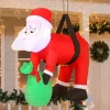 Joiedomi 4ft Long LED Inflatable Santa Hung On A Tree