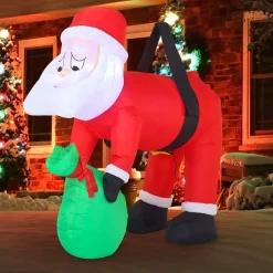 Joiedomi 4ft Long LED Inflatable Santa Hung On A Tree -Christmas Ornaments Sales Store 4ft Long LED Inflatable Santa Hung on a Tree 7 600x600 1