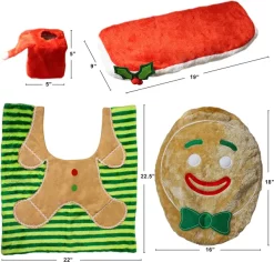 Joyin 5pcs Gingerbread Bathroom Decoration Set -Christmas Ornaments Sales Store 5 Pieces Christmas Gingerbread Theme Bathroom Decoration Set 3 result 600x574 1
