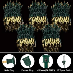 Joiedomi 5x150 LED Clear Led String Lights 38.7ft 12 Joiedomi 5x150 LED Clear Led String Lights 38.7ft -Christmas Ornaments Sales Store 5 Set of 150 Count String Lights 38.7 FT 4 result 600x600 1