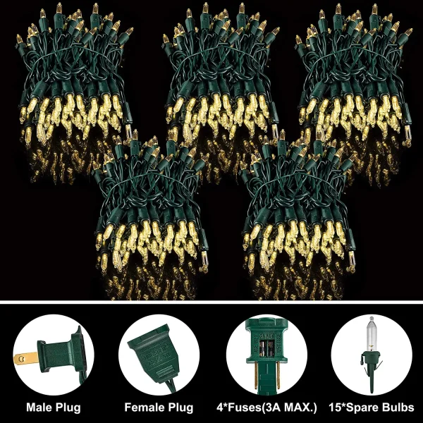 Joiedomi 5x150 LED Clear Led String Lights 38.7ft 7 Joiedomi 5x150 LED Clear Led String Lights 38.7ft - Image 5