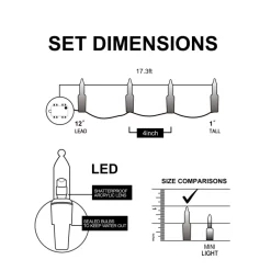 Joiedomi 50 LED Clear White Led Christmas Lights -Christmas Ornaments Sales Store 50 Clear LED Green Wire String Lights 4 result 600x600 1