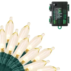 Joiedomi 50 LED Clear White Led Christmas Lights -Christmas Ornaments Sales Store 50 Clear LED Green Wire String Lights 5 result 600x600 1