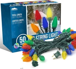 Joiedomi 50 LED C9 Multicolor Christmas Light 26.25ft -Christmas Ornaments Sales Store 50 Count C9 Christmas Light Multicolor 2 result 600x549 1