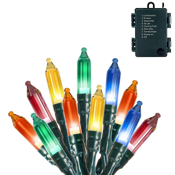 Joiedomi 50 Multicolor LED Green Wire String Lights 17.3ft 3 Joiedomi 50 Multicolor LED Green Wire String Lights 17.3ft