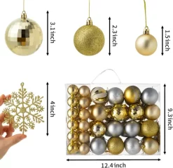 Joiedomi 50pcs Gold And Silver Christmas Ornaments -Christmas Ornaments Sales Store 50 Pcs Gold amp Silver Christmas Ornaments 4 result 600x581 1