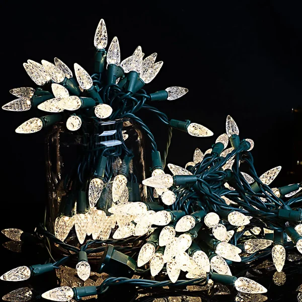 Joiedomi 150 LED C6 Warm White Christmas String Lights 50.52ft 5 Joiedomi 150 LED C6 Warm White Christmas String Lights 50.52ft - Image 3