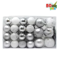 Joiedomi 50Pcs Christmas Ornaments Silver & White 10 Joiedomi 50Pcs Christmas Ornaments Silver & White -Christmas Ornaments Sales Store 50Pcs Christmas Ornaments Silver White 4 result 600x600 1