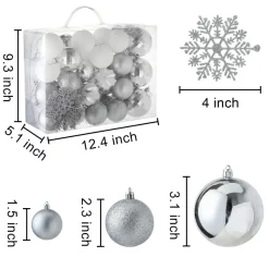 Joiedomi 50Pcs Christmas Ornaments Silver & White 11 Joiedomi 50Pcs Christmas Ornaments Silver & White -Christmas Ornaments Sales Store 50Pcs Christmas Ornaments Silver White 5 result 600x600 1