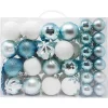 Joiedomi 50pcs Blue And White Shatterproof Christmas Ornaments